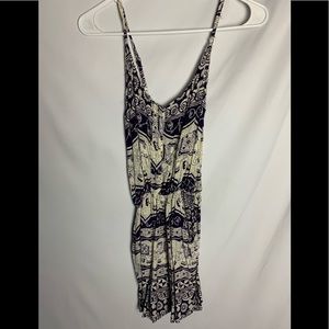 Purple and cream romper